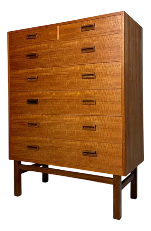 Large Vintage Danish Teak Chest of Drawers by Holger Jensen for FDB Møbler, 1960s