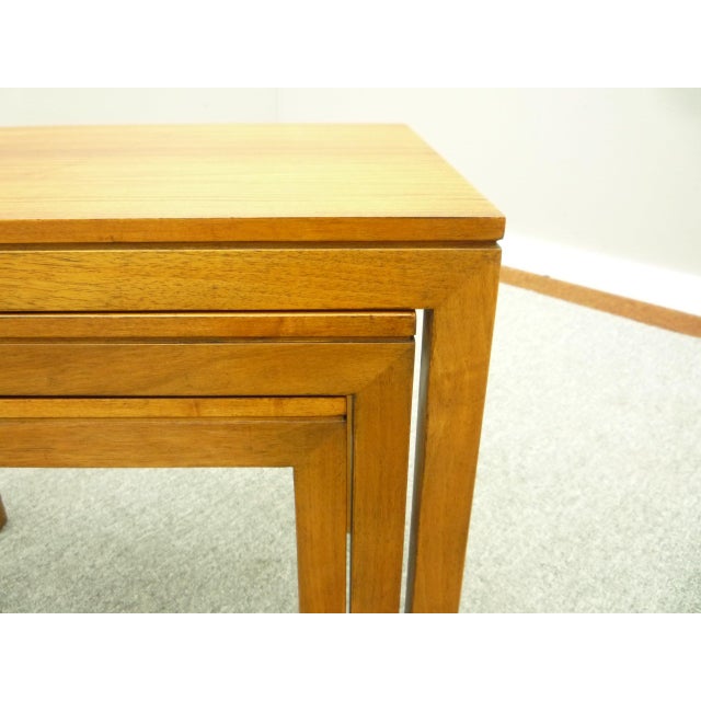 Bauhaus Walnut Nesting Tables, 1930s, Set of 3 For Sale - Image 10 of 12
