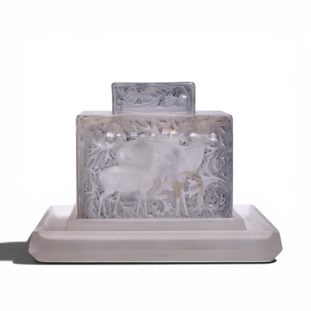 René Lalique 1912 Biches Inkwell on Undertray For Sale In Chicago - Image 6 of 10