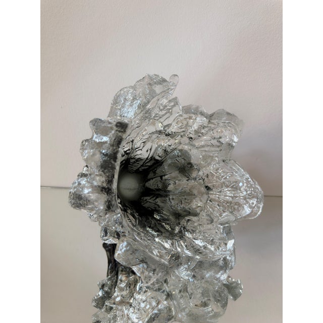 Black Black and Clear Ice Glass Iceberg Centerpiece by Pertti Santalahti for Humppila, Finland, 1970s For Sale - Image 8 of 12