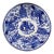 19th Century Blue & White Dessert Plate Dragon Sarreguemines For Sale