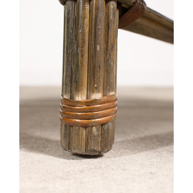 Pair Bielecky Brothers Organic Modern Rattan Dining Armchairs For Sale - Image 14 of 18