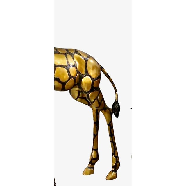 Brass Pair Large Late 20th Century Brass Giraffes, After Sergio Bustamante For Sale - Image 8 of 9