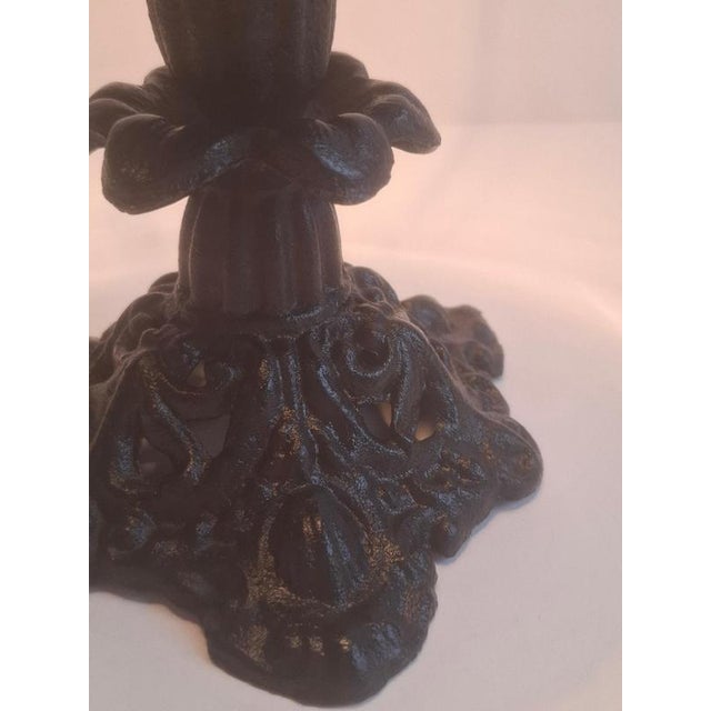 Mid-Century Modern Czech Cast Iron Glass Lamp, 1960 For Sale - Image 11 of 16