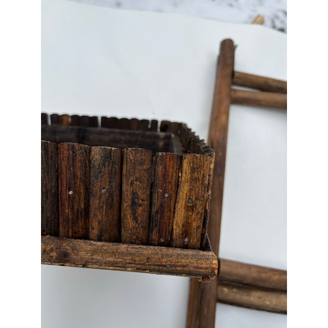 Adirondack Style Wood and Bark Side Table For Sale - Image 9 of 9