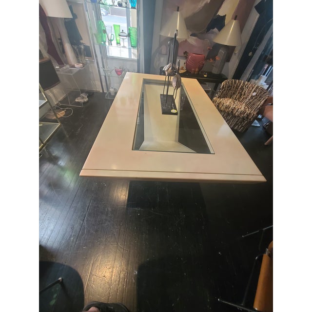 Alabaster Pennsburg Post Modern Laquered Dining Table For Sale - Image 8 of 12