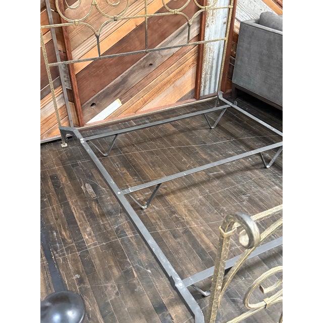 Full Size Claudio Rayes Wrought Iron Bed Frame, Model 32 For Sale - Image 11 of 12