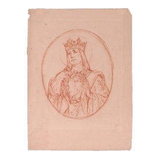 Jean Marie Melchior Doze, Saint Holding Crown of Thorns, Early 20th Century For Sale