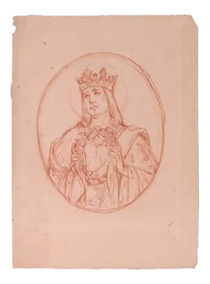 Jean Marie Melchior Doze, Saint Holding Crown of Thorns, Early 20th Century