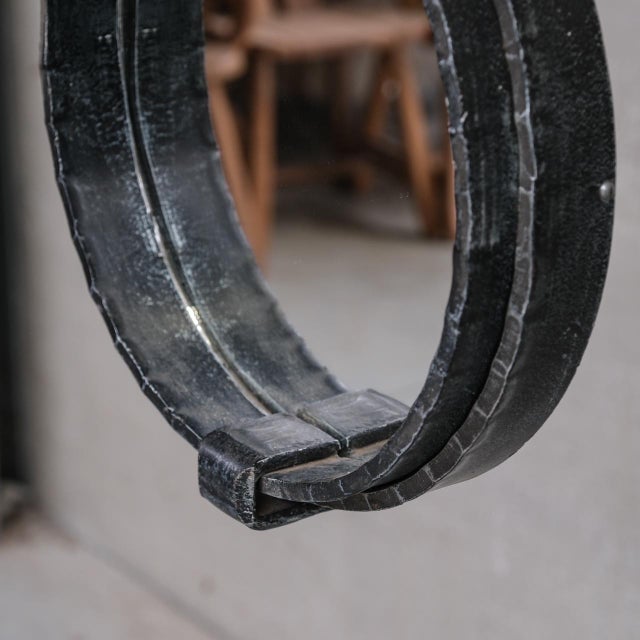 Mid-Century Brutalist French Wall Mirror, 1950s For Sale - Image 6 of 7