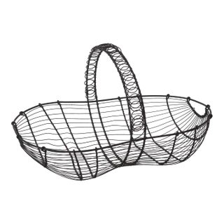 Antique French Farmhouse Wire Basket For Sale