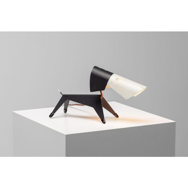 French Dog Lamp by Jean Boris Lacroix for Disderot, 1950 For Sale - Image 4 of 18