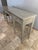 Bernhardt Criteria 78” Heather Gray Ash & Stainless Steel Console Table For Sale - Image 16 of 17