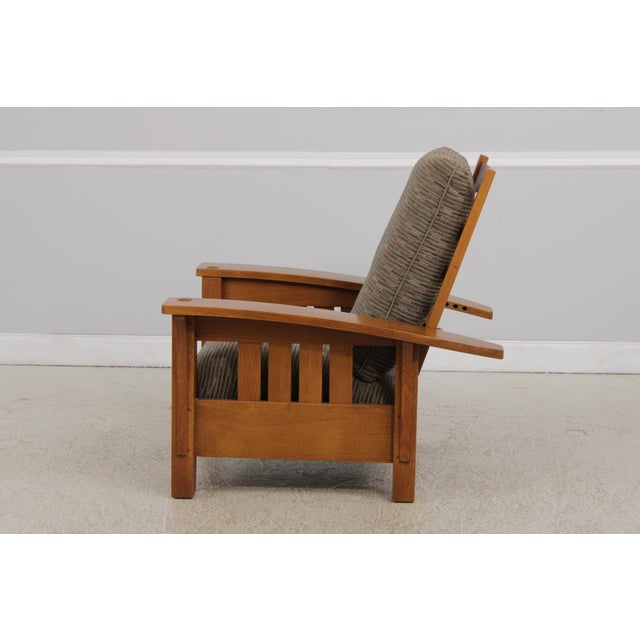 Stickley Stickley Bow Arm Mission Oak Morris Chair For Sale - Image 4 of 18