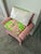 1970s Hollywood Regency Pink Wicker Vanity Stool & Matching Pillow Set – Tailored Lilly Pulitzer "On Parade" Cushion For Sale - Image 12 of 12