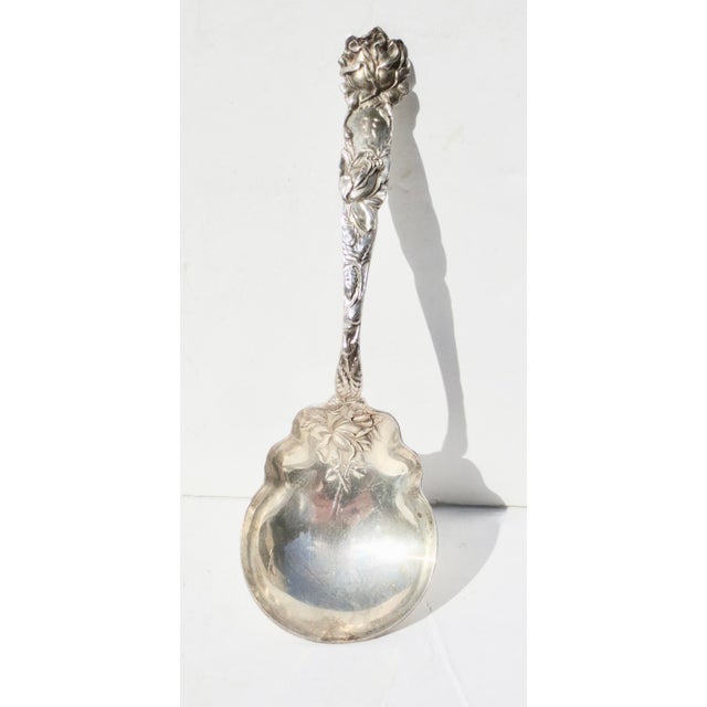 1950s 1950s Alvin Bridal Rose Pattern Sterling Silver 9" Long For Sale - Image 5 of 7