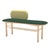 Green eustache bench natural oak by harto dimensions: w 120 x d 40 x h 74 cm. Materials: solid wood, wood veneered mdf,...