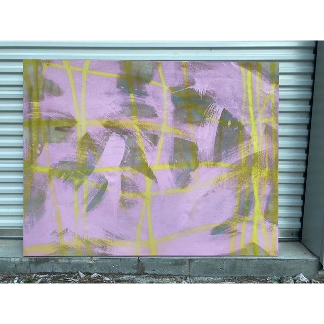 Paint Mirtha Moreno, Large Painting Titled “Palm Beach”, 2021 For Sale - Image 7 of 8