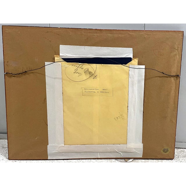 Vintage Original Nautical Abstract Watercolor Painting by Florence