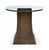 Modern Bronze Lamp Table designed by Greg Sheres. Round Glass top. In stock now. The "Hepburn" side table is a throwback...