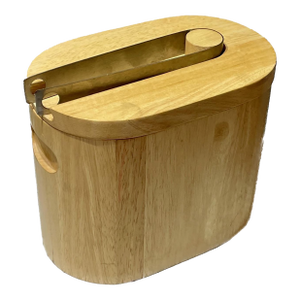 1960s Georges Briard Teak Ice Bucket With Integrated Tongs - Mid-Century Modern Barware