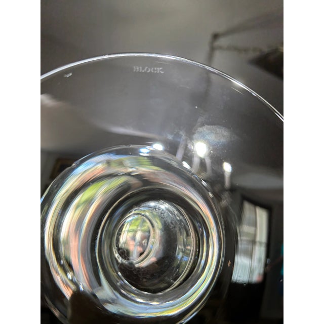 Transparent 1970’s Block Crystal Hand Blown Footed Pitcher For Sale - Image 8 of 8