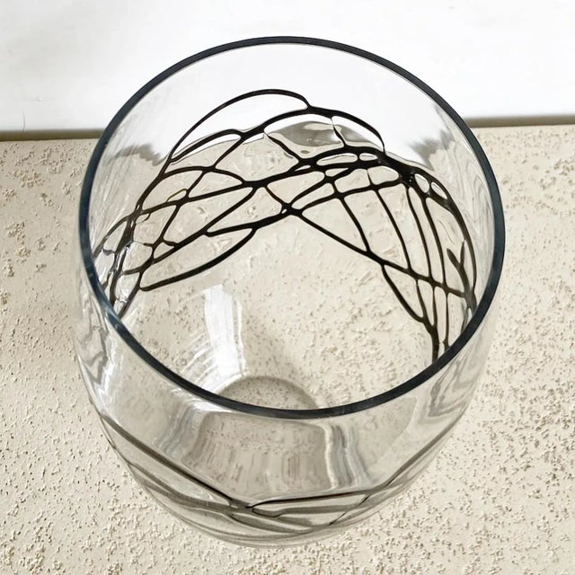 Contemporary Postmodern Abstract Glass Vase For Sale - Image 3 of 5