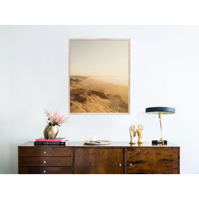 Contemporary Dunes by Christine Flynn in Natural Maple Framed Paper, Medium Art Print For Sale - Image 3 of 4
