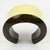 Salvatore Ferragamo Yellow and Brown Wood Enameled Cuff Bracelet Bangle For Sale - Image 12 of 12
