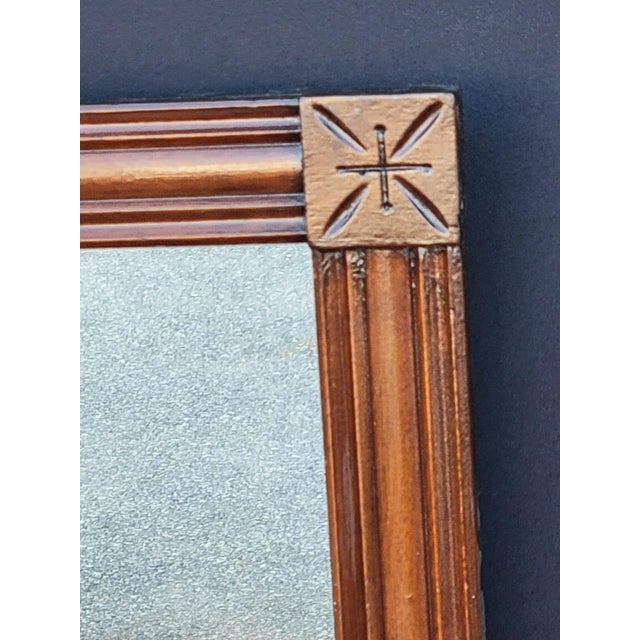 Mid 20 Century Rectangular Wall Mirror New Glass Very Refurbished. For Sale - Image 4 of 10