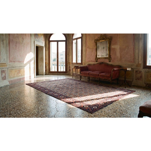 Traditional Ivory Background Color Allover-Floral Design Persian Senneh Carpet on Silk Warp Foundation. For Sale - Image 9 of 11