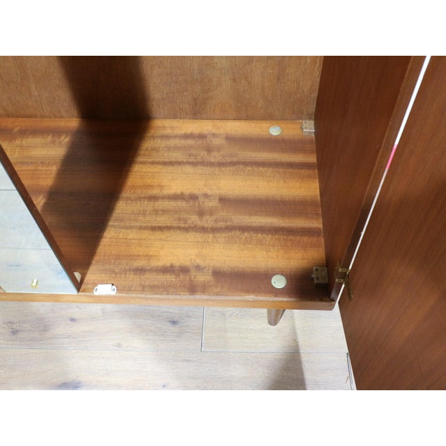 Mid Century Modern Vintage Teak Triple Armoire Wardrobe by Stonehill For Sale In Greensboro - Image 6 of 14