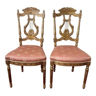 2000s Reupholstered Theodore Alexander Althorp Boudoir Chairs- Set of 2 For Sale