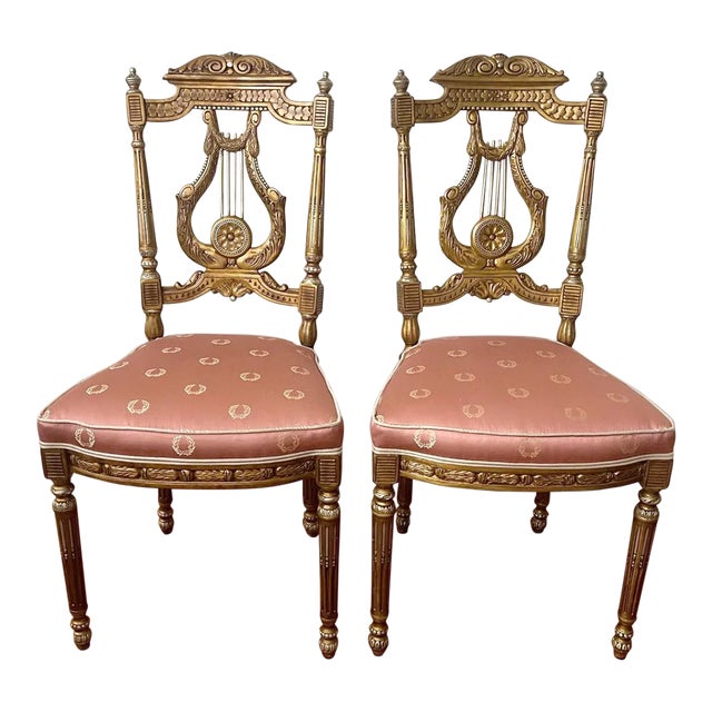 2000s Reupholstered Theodore Alexander Althorp Boudoir Chairs- Set of 2 For Sale