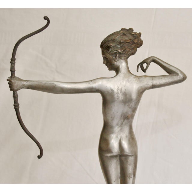 Josef Lorenzl, Female Nude, 1920s, Bronze and Marble For Sale - Image 10 of 14