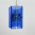 Blue Blue Glass Hanging Lamp from Veca, Italy, 1970s For Sale - Image 8 of 18