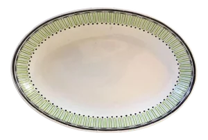 1790 English Wedgwood Creamware Oval Dish, Etruscan Pattern