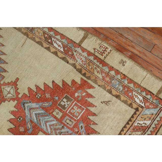 Early 20th Century Early 20th Century Tribal Camel Persian Serab Geometric Casual Runner For Sale - Image 5 of 6