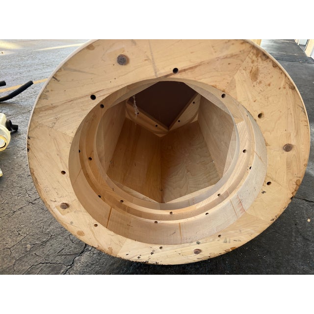 Vintage Round Wood Table Base For Sale - Image 9 of 9