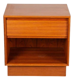 1970s Mid-Century Danish Teak Side Table Nightstand