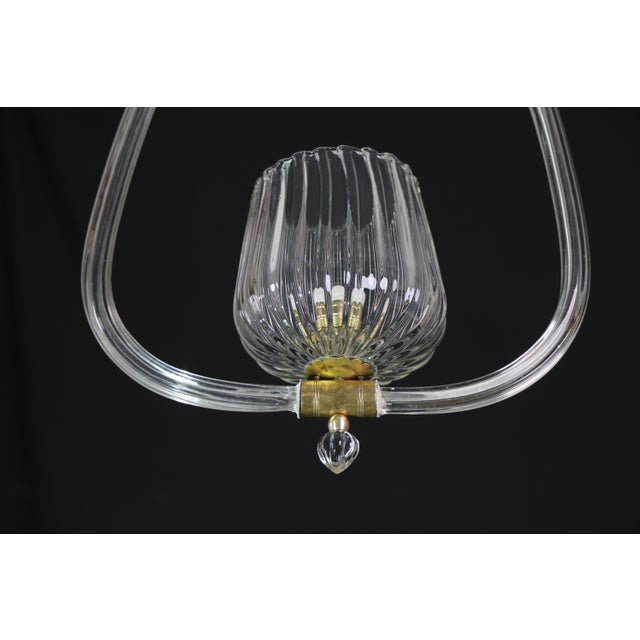 1950s Charming Murano Glass Art Deco Pendant Chandelier by Ercole Barovier For Sale - Image 14 of 14