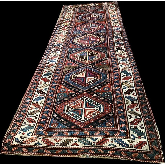 Folks who are looking for a fantastic Caucasian runner for their hallway, here I am offering an sensational antique well...