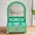 Teal Hand Painted Mirror Jewelry Box For Sale - Image 8 of 8