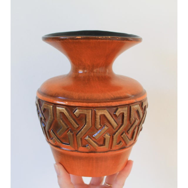 Vintage Haeger Pottery Geometric Vase For Sale - Image 9 of 11