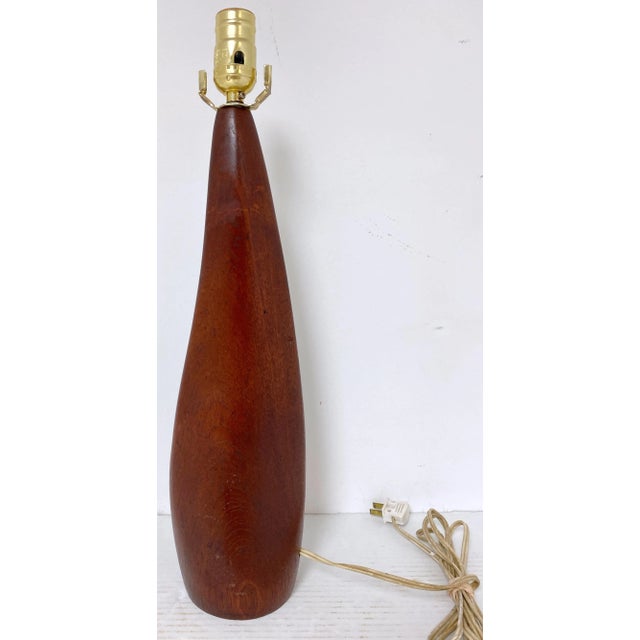 Ernst Henriksen, Biomorphic Carved Teak Lamp For Sale - Image 4 of 6