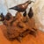 Vintage 7 Wooden Birds on Carved Burl Wood Sculpture For Sale - Image 10 of 12