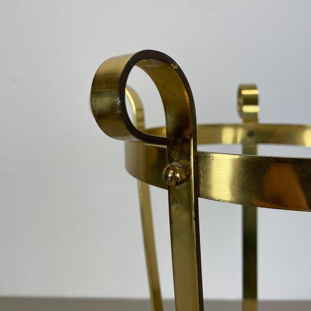 Hollywood Regency Brass Umbrella Stand, Italy, 1970s For Sale - Image 12 of 18