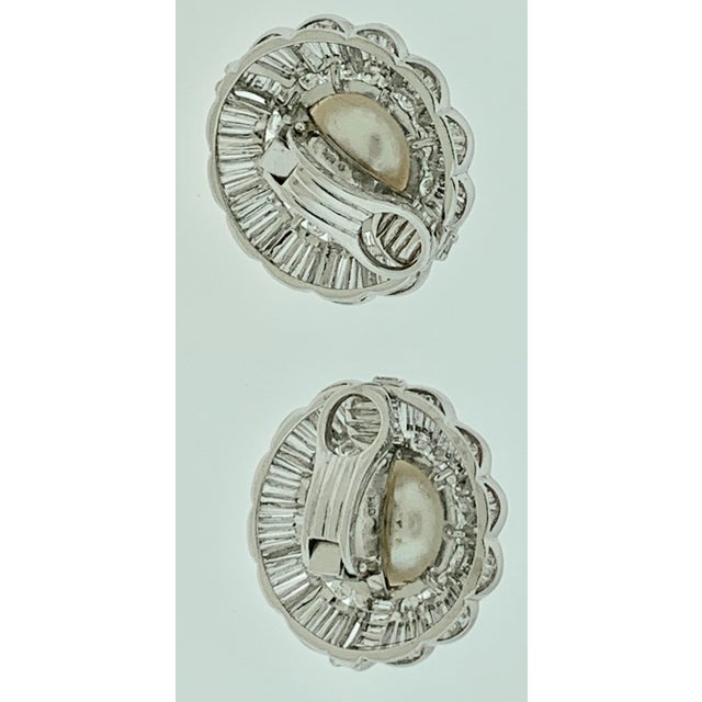 Gemstone White South Sea Pearl with 12 Carat Diamond Cocktail Earrings 18 Karat Gold For Sale - Image 7 of 18