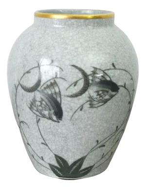Danish Crackle Glaze Porcelain Vase