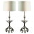Postmodern Silvered and Aged Metal Table Lamps - A Pair For Sale - Image 10 of 10